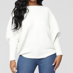 Fashion Nova crew neck dolman sweater